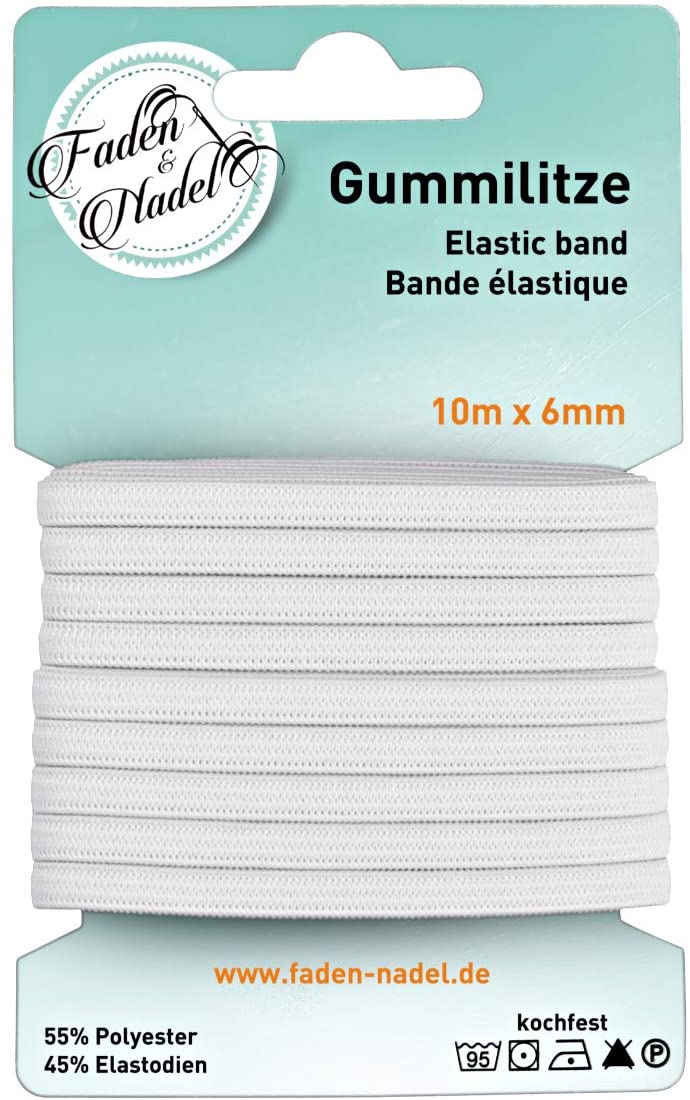 3 m Gummilitze Gummiband 10 mm elastisches Band Wäscheband Farbwahl |  maDDma Bastelbedarf