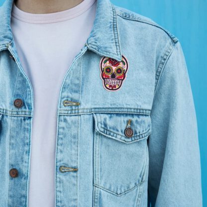 Bügelbilder Set : 11 x Totenkopf Patches zum Aufbügeln für Erwachsene u. Kinder – Bild 2