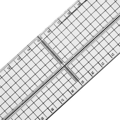 Schneide-Lineal mit Metallkante, 30 cm lang, 5 cm breit, transparent mit Messraster – Bild 2