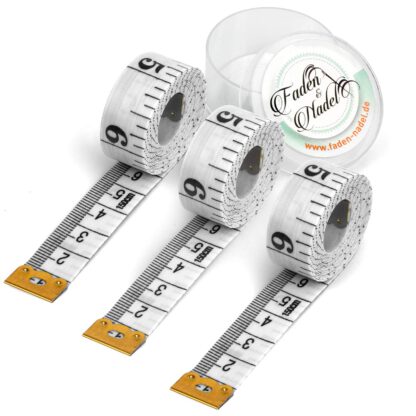 3 x Schneidermaßband in weiß, Länge: jeweils 150 cm lang