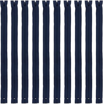 10 x Reißverschlüsse in Dunkelblau/Navy, nicht teilbar, jeweils 40 cm lang – Bild 2