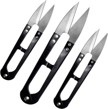 3 Stück Metall - Fadenscheren, Nahttrenner in Schwarz – Bild 2