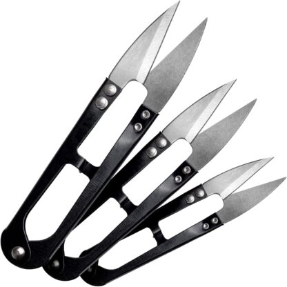 3 Stück Metall - Fadenscheren, Nahttrenner in Schwarz