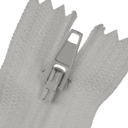 Reißverschluss Set: 10 Nylon Reißverschlüsse in hellgrau, nicht teilbar, jeweils 22 cm lang – Bild 2